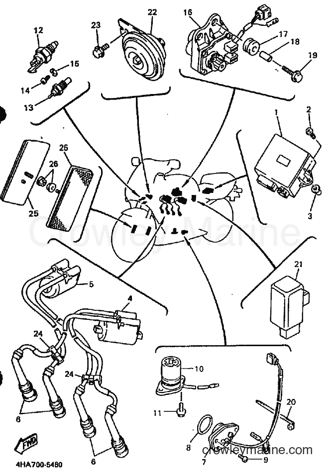 Yamaha Motors YZF750R (4HY4) [010] - ELECTRICAL 1