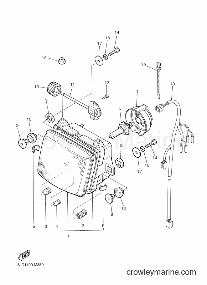 Yamaha Motors VK540E (8KA2) [020] - HEADLIGHT
