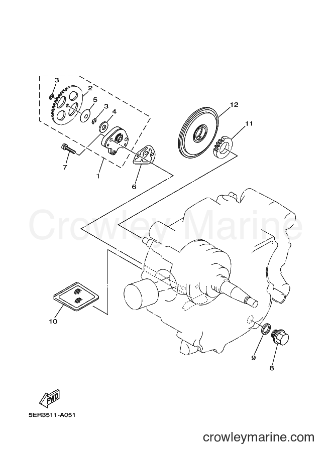 2002 Scooter T105SE - T105SE (5ER3) [010] - OIL PUMP