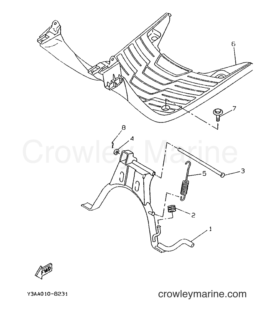 1996 Scooter CW50 - CW50 (4VV5) [999] - STAND & FOOTREST