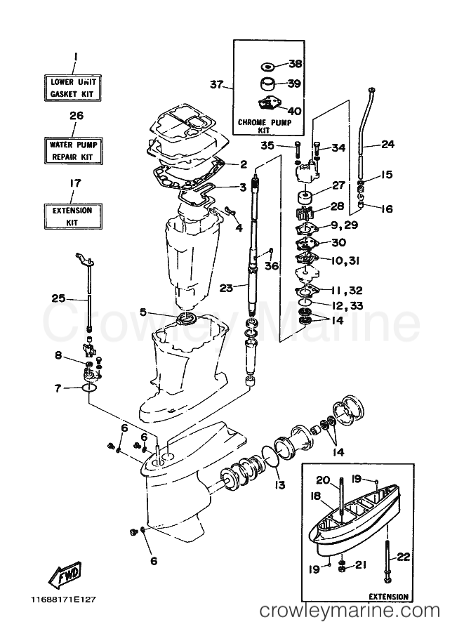 REPAIR KIT 2 - 1990 International 85hp 85A (688) [030] | Crowley