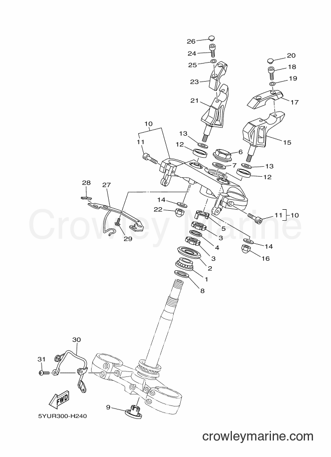 2009 Street Bike MT01S - MT01S (5YUR) [010] - STEERING