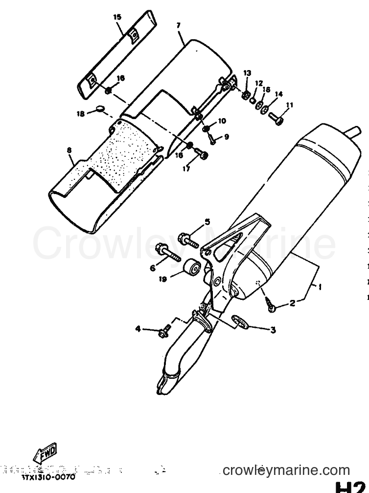 1992 Scooter CW50 - CW50 (4BX2) [999] - EXHAUST
