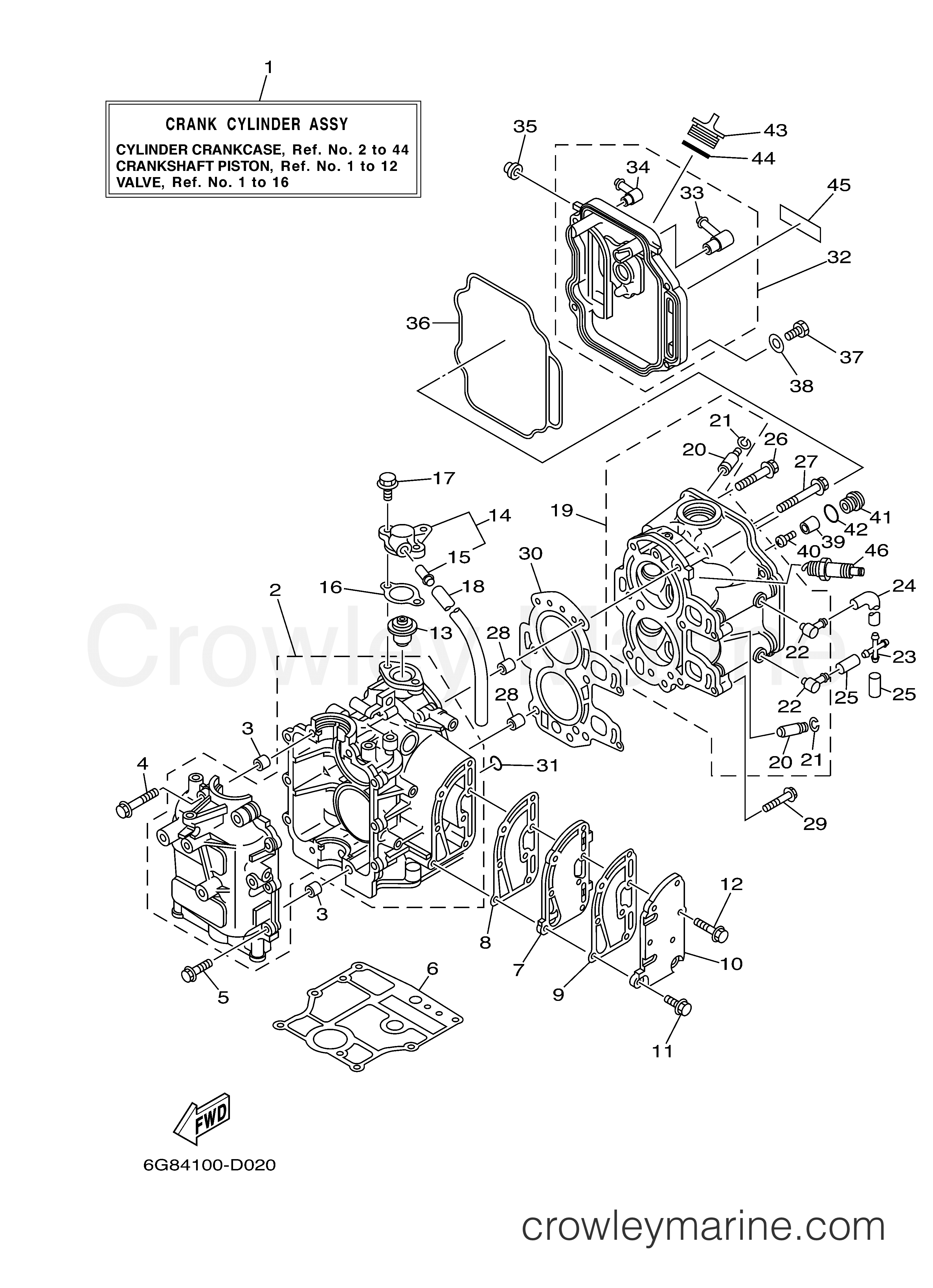 Yamaha Motors T9.9EXH - CYLINDER CRANKCASE