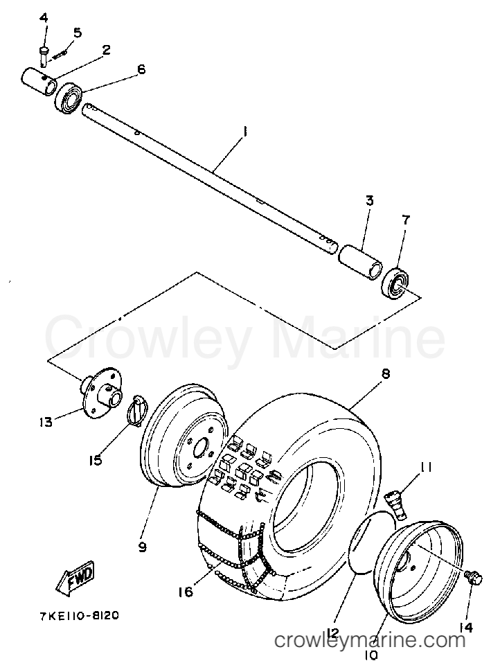 1988 Yamaha Outdoor Equipment 828 - YS828WM - WHEEL SUSPENISON 1