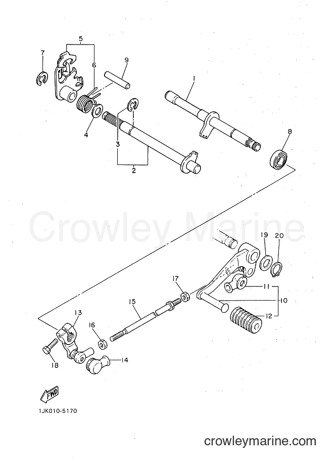 Yamaha Motors SRX600 (2TM) [999] - SHIFT SHAFT