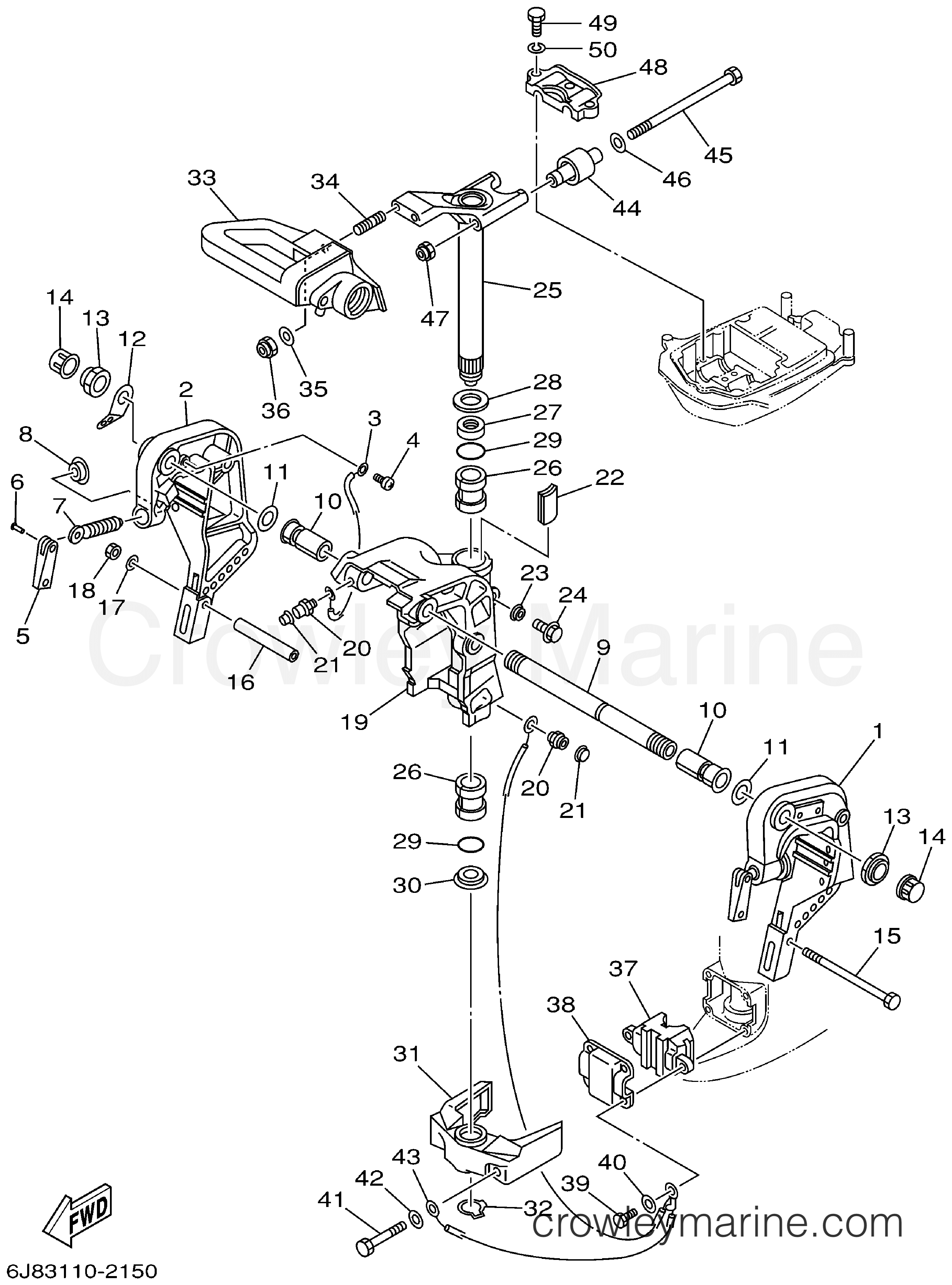 Yamaha Motors 30MSHA - BRACKET 1