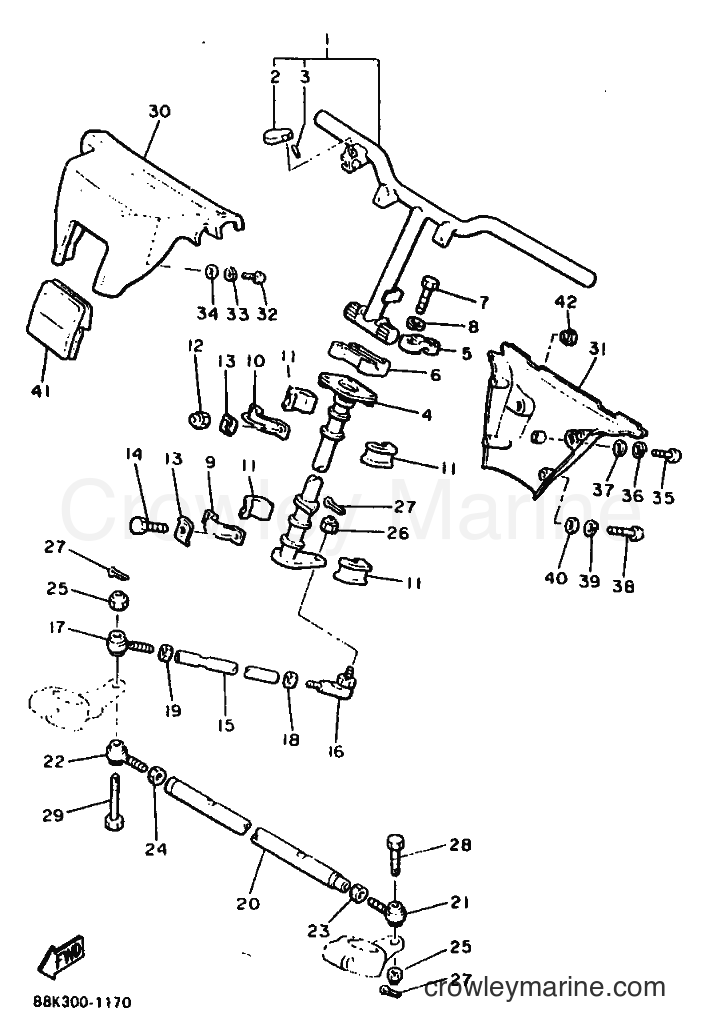 1991 Snowmobile VT480TF - VT480TF (88K1) [010] - STEERING
