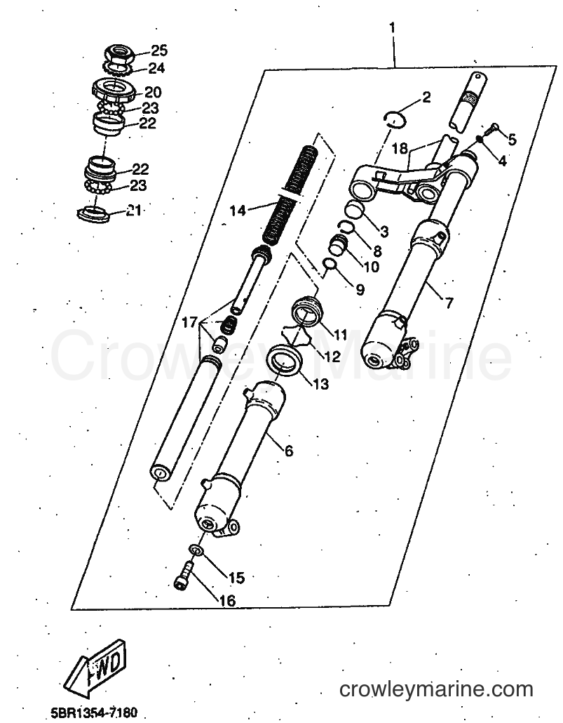 1998 Scooter YQ50 - YQ50 (5DP2) [999] - FRONT FORK