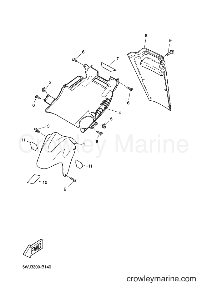 2003 Scooter YQ50L - YQ50L (5SB3) [010] - FRONT FENDER