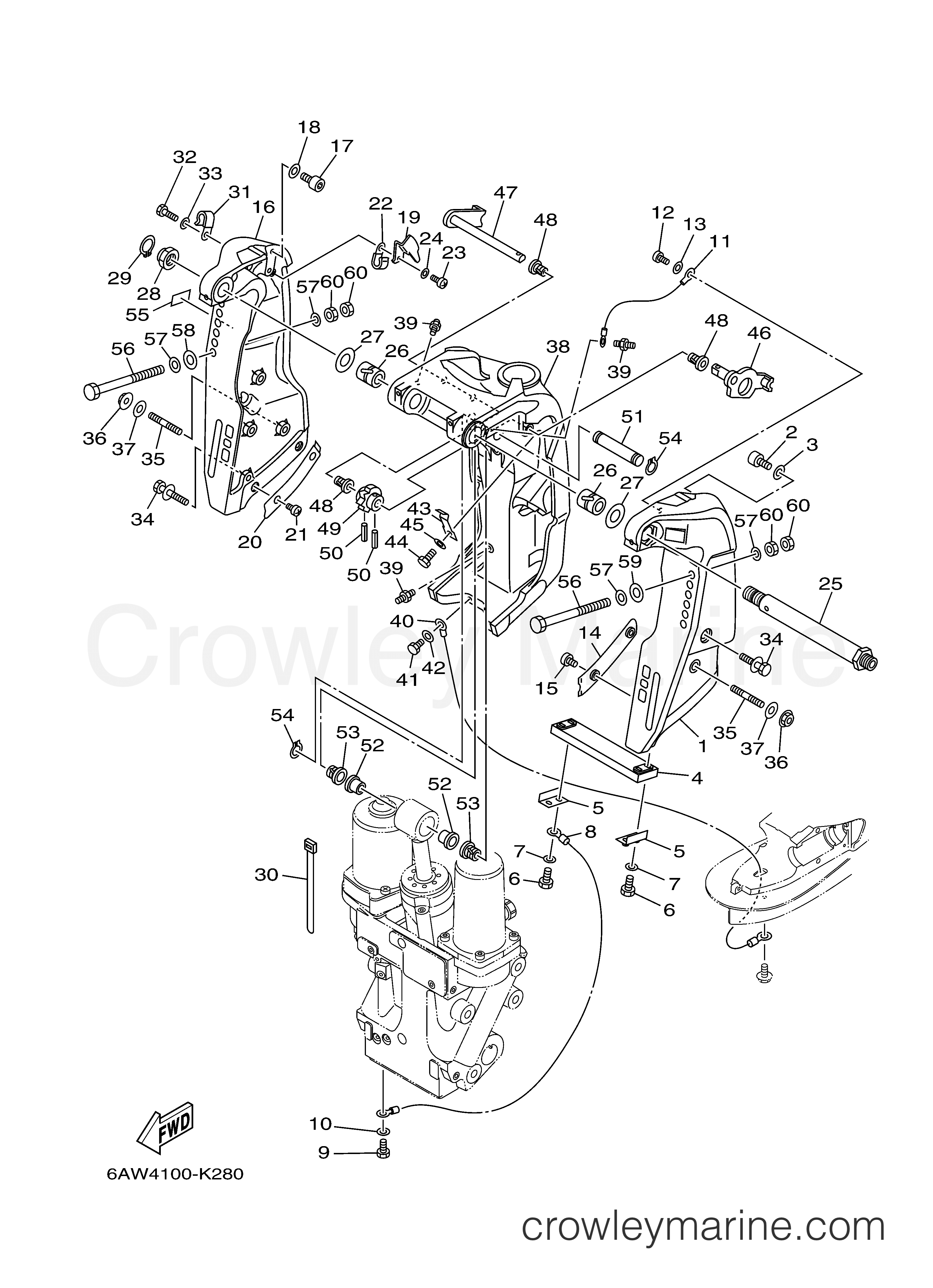 Yamaha Motors F350XCB - BRACKET 1