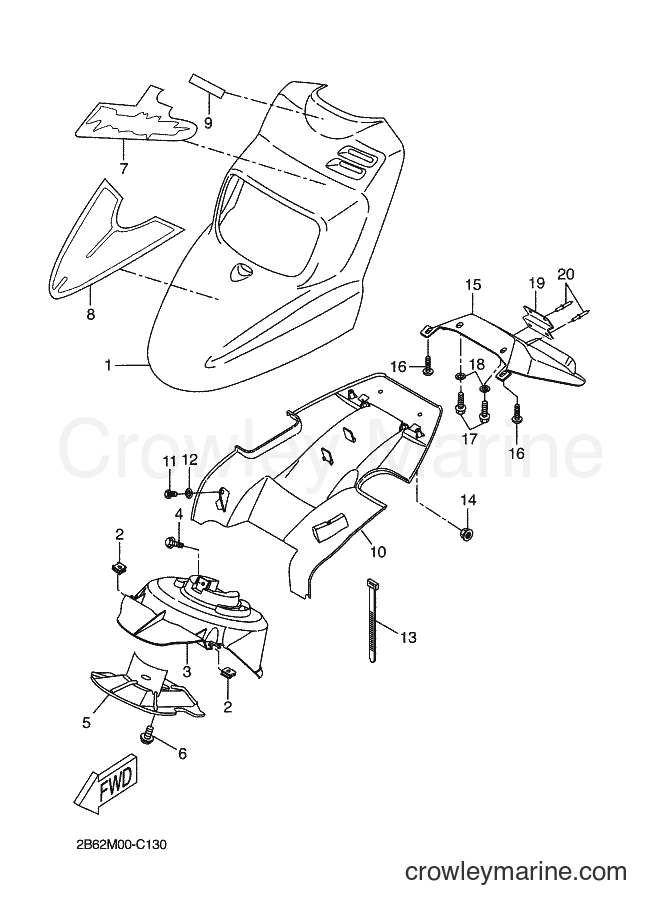 2005 Scooter CW50L - CW50L (2B64) [020] - FRONT FENDER