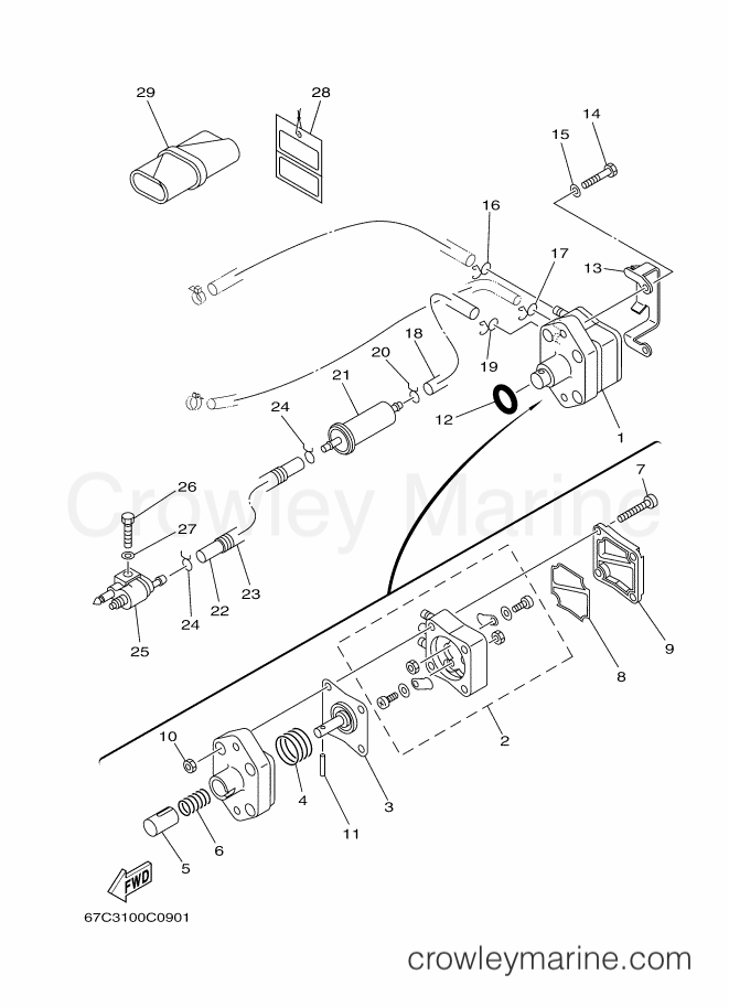 Yamaha Motors F40B (67C6) [390] - FUEL 1