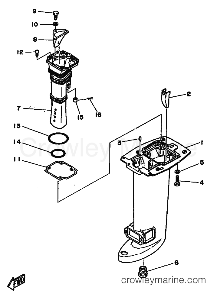 Yamaha Motors 30A (689) [999] - UPPER CASING