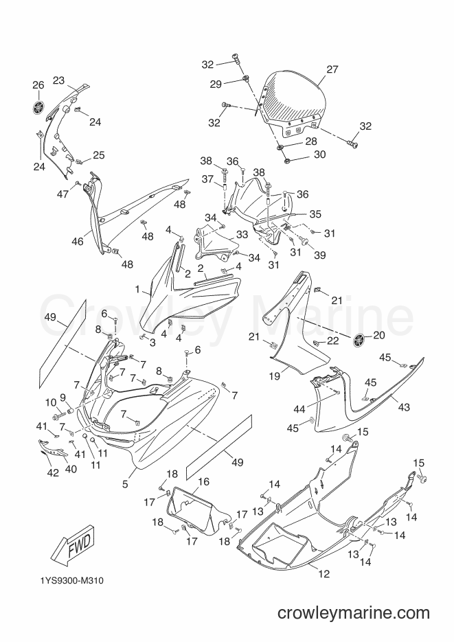 Yamaha Motors YP125R (2ABG) [030] - WINDSHIELD