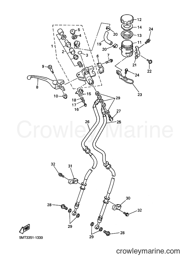 2001 Sport Bike YZF-R6 - YZF-R6 (5MT2) [020] - FRONT MASTER CYLINDER