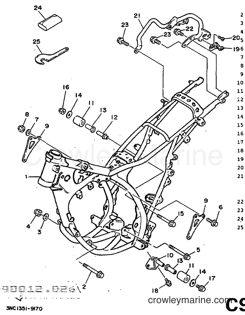 1991 Dirt Bike DT125R - DT125R (3PY3) [999] - FRAME