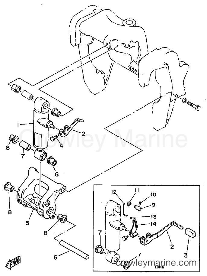 Yamaha Motors 55B (697) [09C] - BRACKET 2