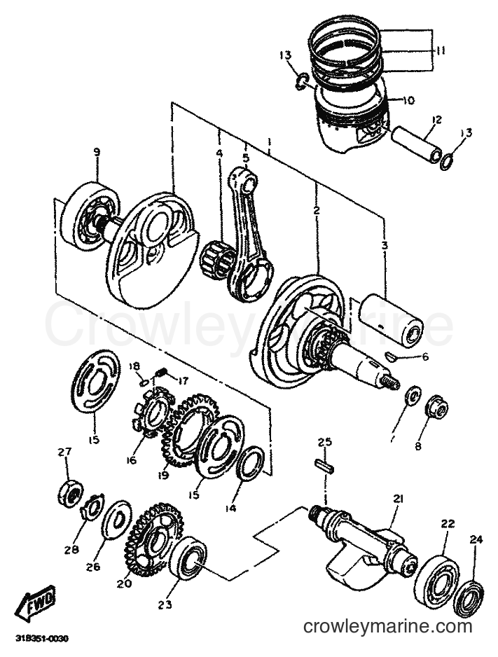 2001 Dirt Bike TT600R - TT600R (5CH4) [010] - CRANKSHAFT & PISTON