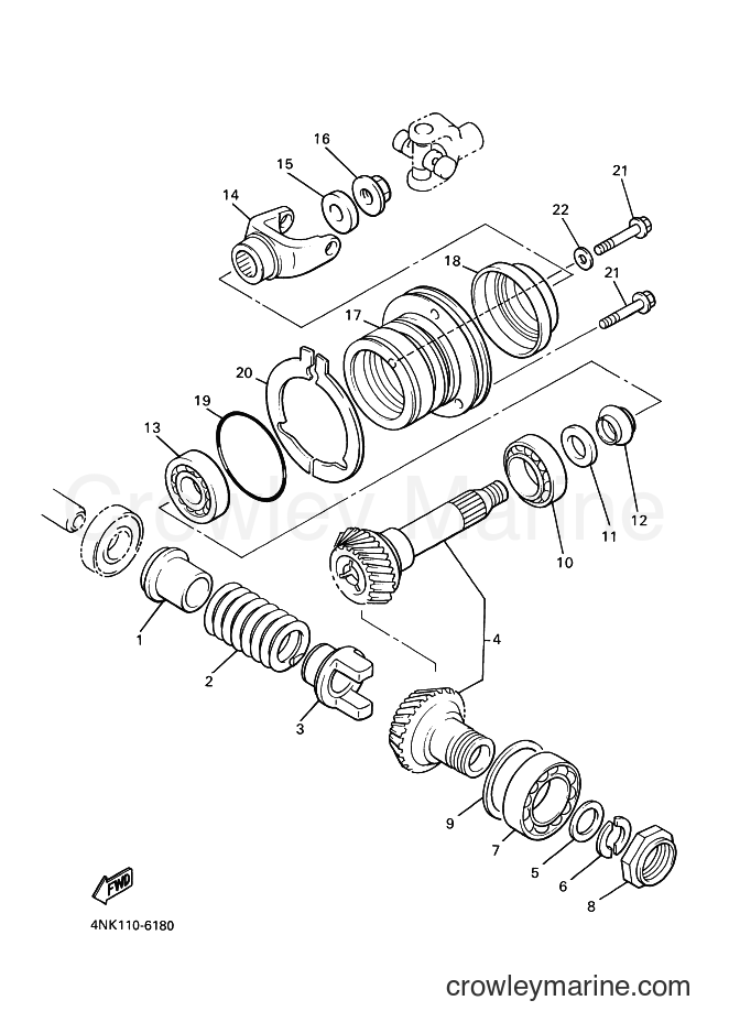 Yamaha Motors XVZ1300A (4YP4) [010] - MIDDLE DRIVE GEAR