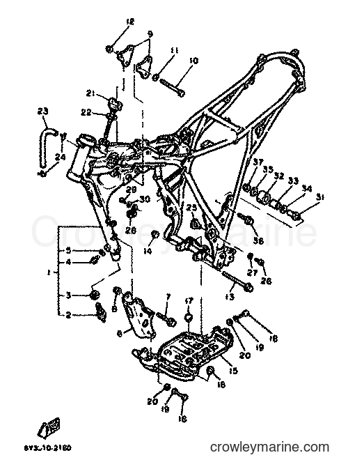 1982 Dirt Bike XT550 - XT550 (5Y3) [999] - FRAME
