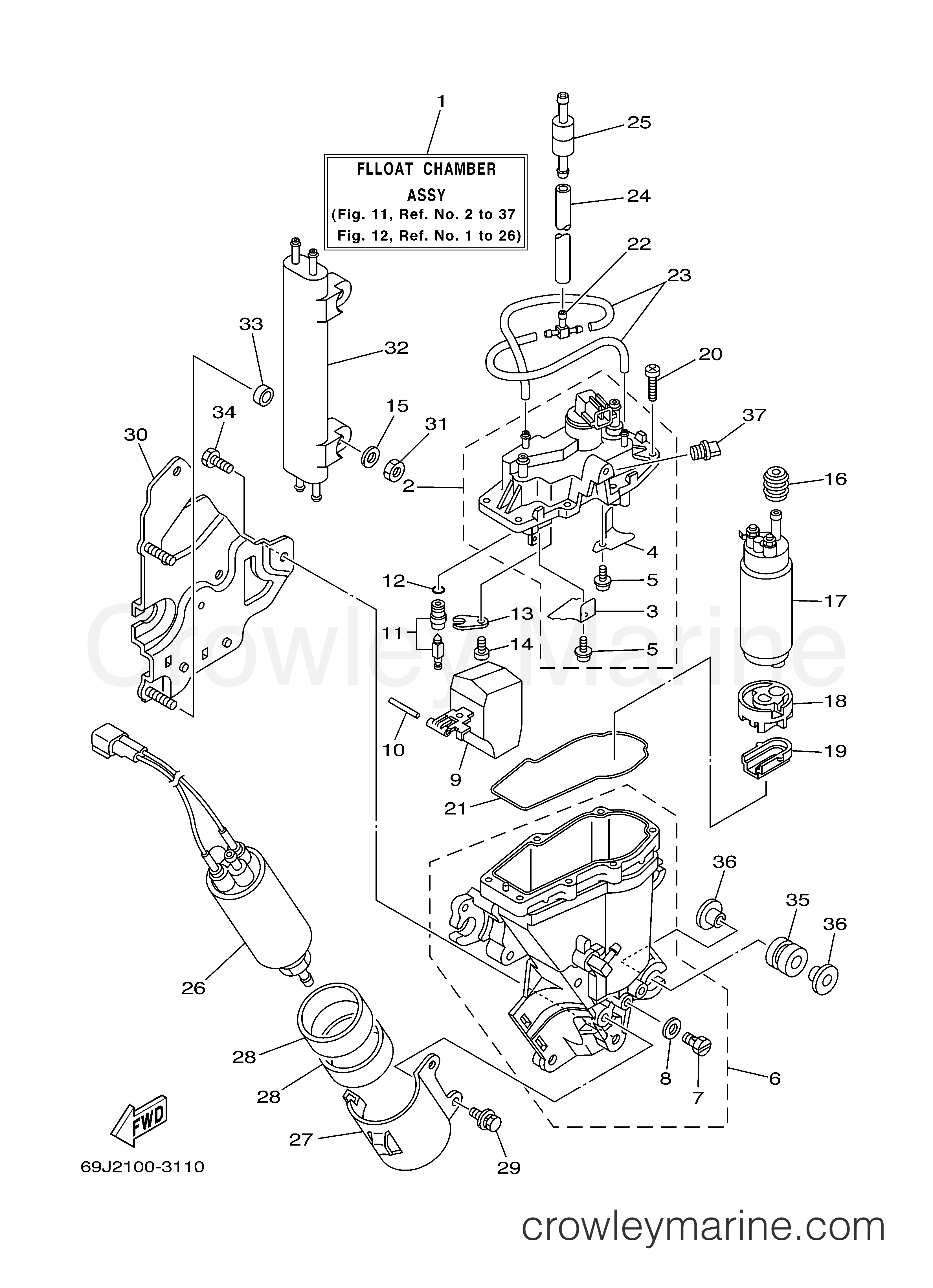 Yamaha Motors F200TXRB - FUEL INJECTION PUMP 1