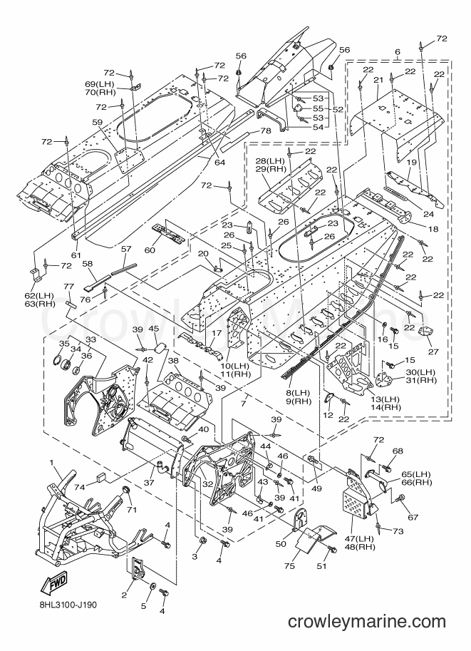 2010 Snowmobile RFX10ST2 - RFX10ST2 (8HL4) [010] - FRAME