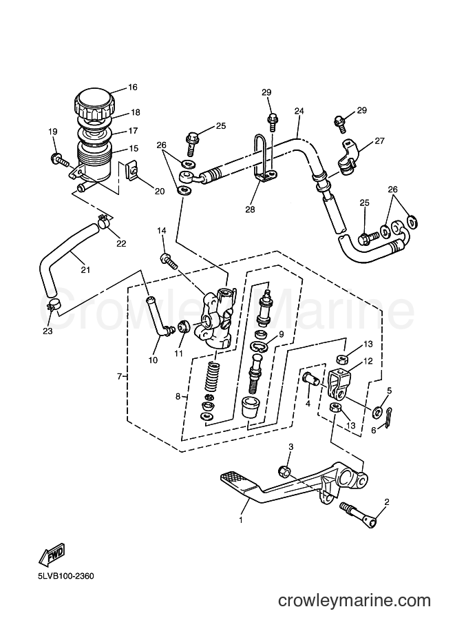 Yamaha Motors FZS1000 (5LVD) [010] - REAR MASTER CYLINDER