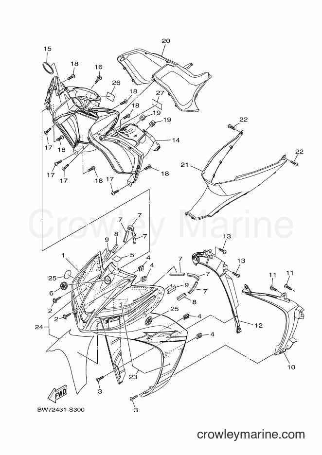 2017 Scooter T115FS-5 - T115FS-5 (BW72) [010] - LEG SHIELD