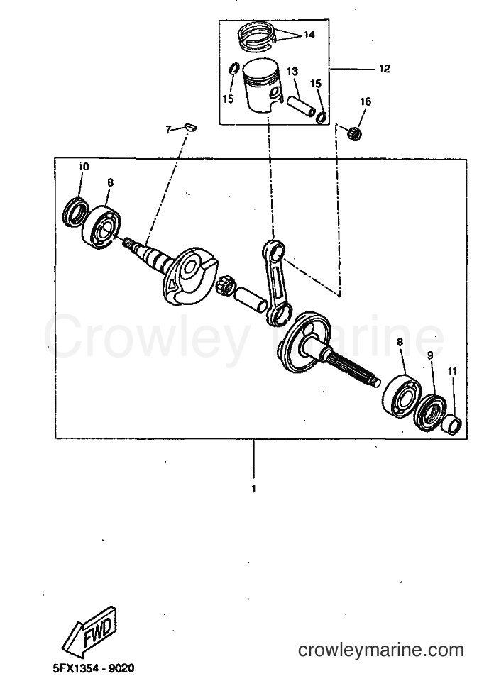 1999 Scooter CW50RS - CW50RS (5JK1) [010] - CRANKSHAFT & PISTON