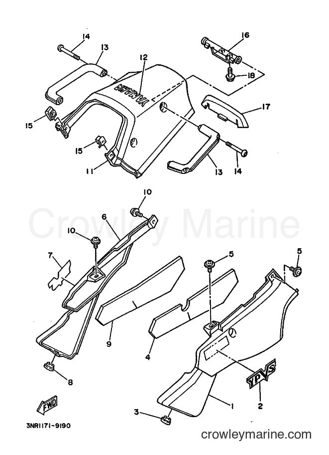 1989 Dirt Bike TDR250 - TDR250 (3NR1) [010] - SIDE COVER