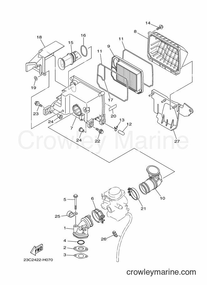 Yamaha Motors AF115C (23C3) [010] - INTAKE