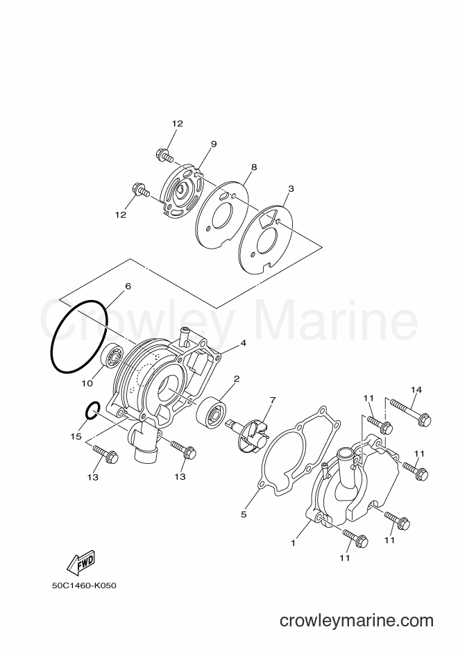 2012 Scooter T135SEC - T135SEC (55S2) [010] - WATER PUMP