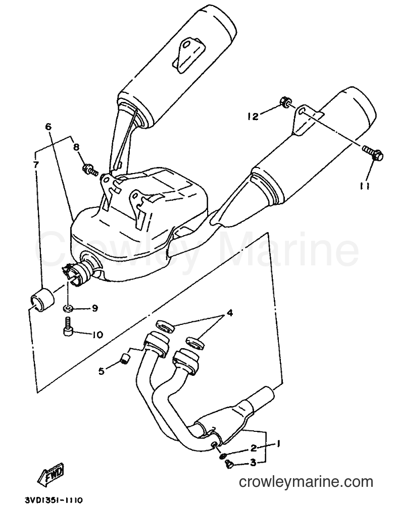 Yamaha Motors TDM850 (3VD2) [999] - EXHAUST