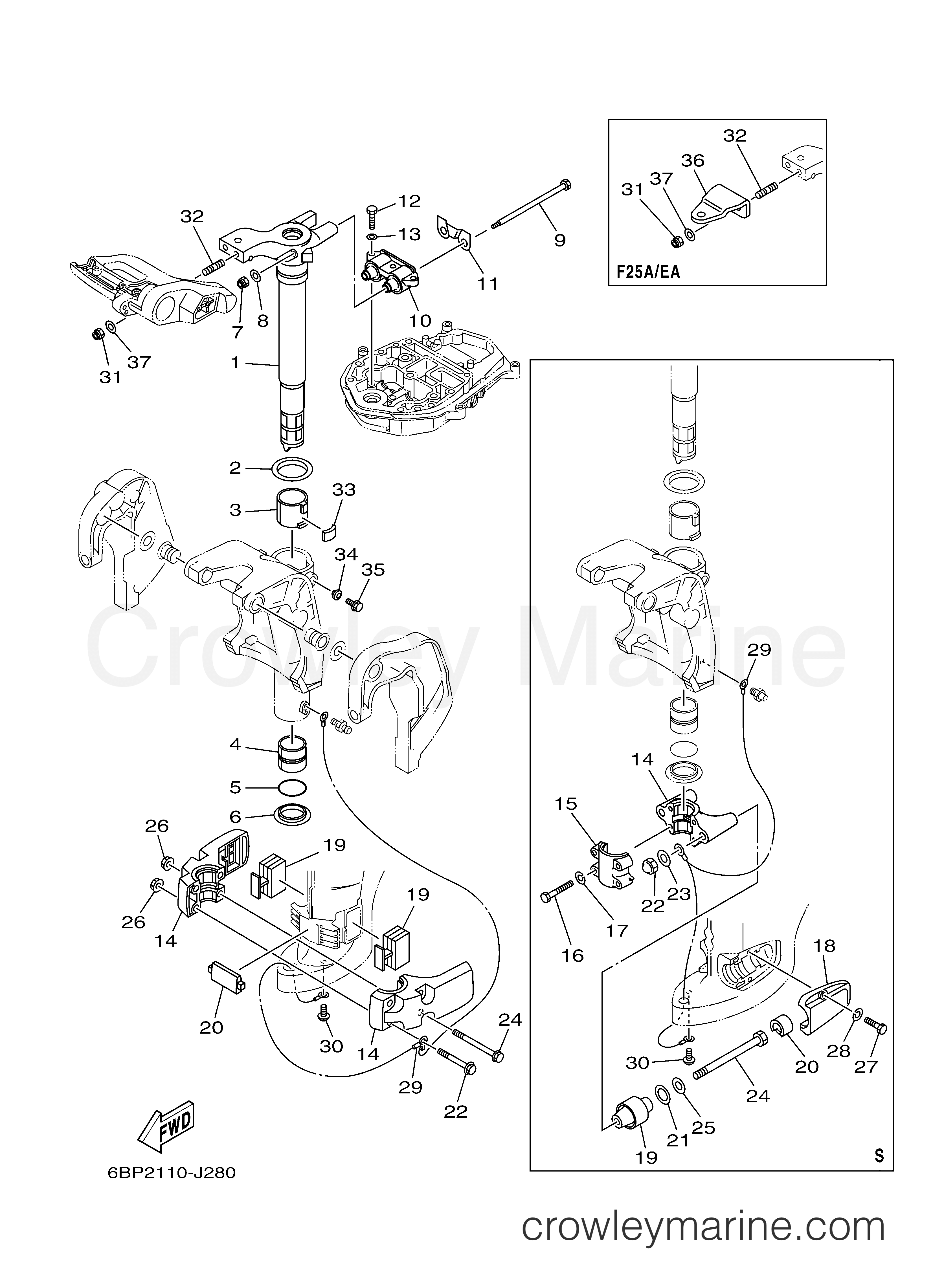 Yamaha Motors F25LEHA - BRACKET 3