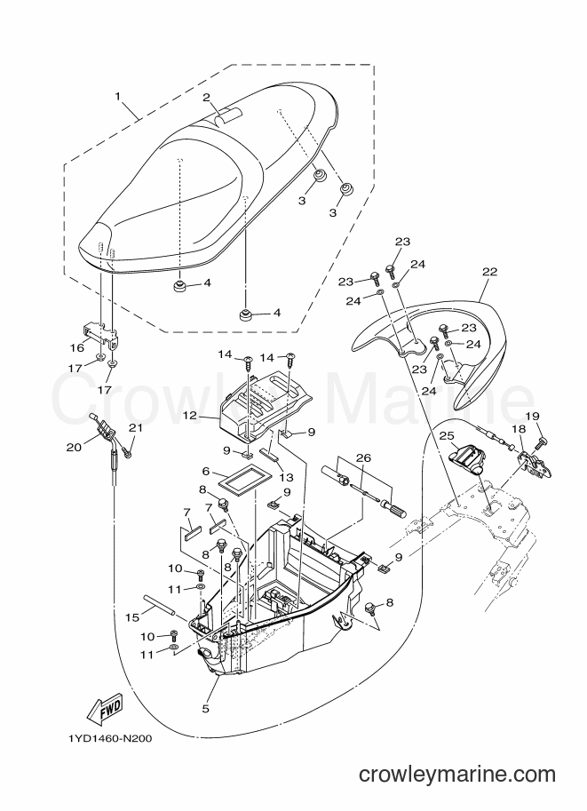 2015 Scooter AF115FC - AF115FC (1YD5) [010] - SEAT