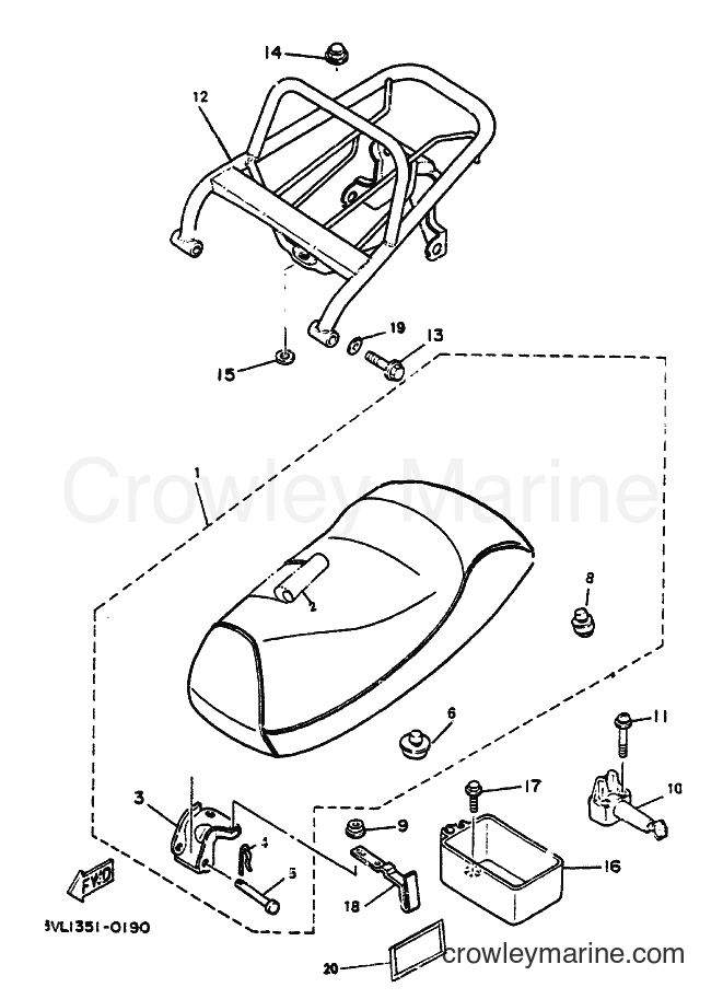 1993 Scooter CW50 - CW50 (4FG2) [010] - SEAT & CARRIER