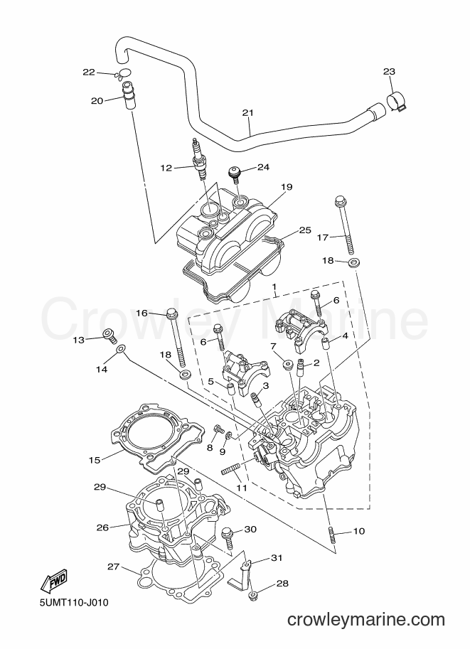 2011 Dirt Bike WR250F - WR250F (1HC2) [010] - CYLINDER