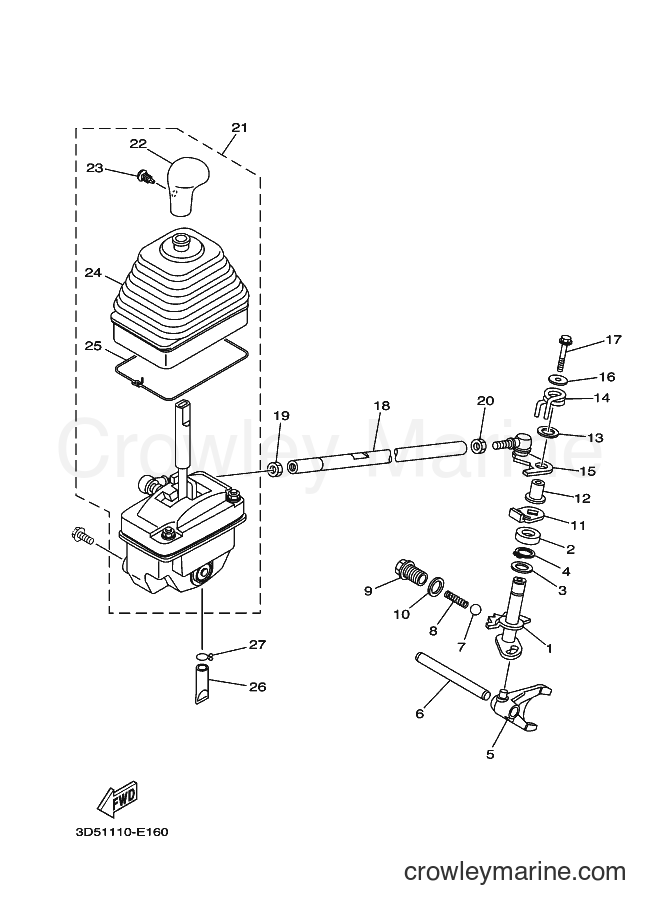 2007 ATV YFM350AS - YFM350AS (3D55) [010] - SHIFT SHAFT