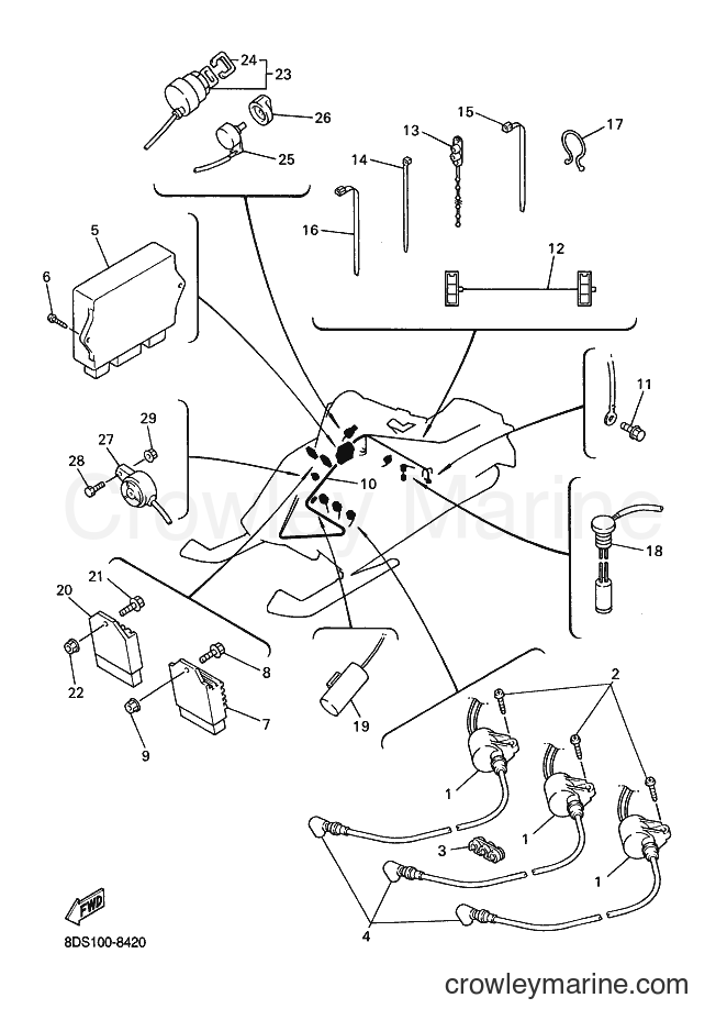 Yamaha Motors VX700XZ (8DH1) [020] - ELECTRICAL 1