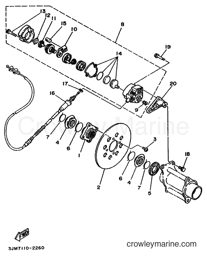 1992 ATV YFS200 - YFS200 (3JM8) [010] - REAR BRAKE CALIPER