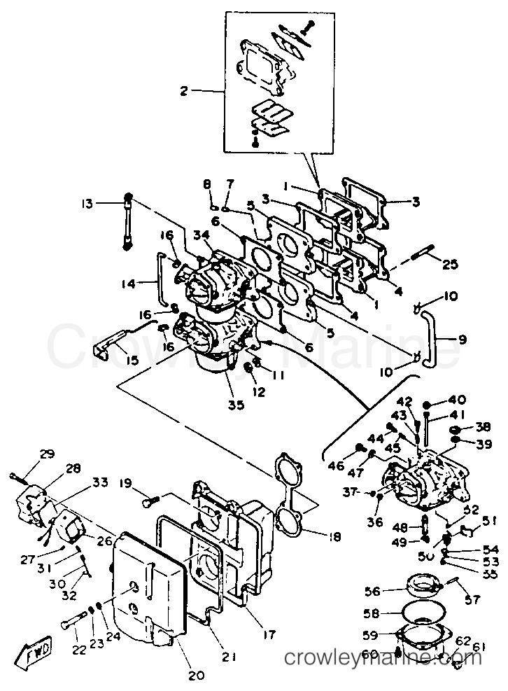 Yamaha Motors C55ELRR - INTAKE CARBURETOR