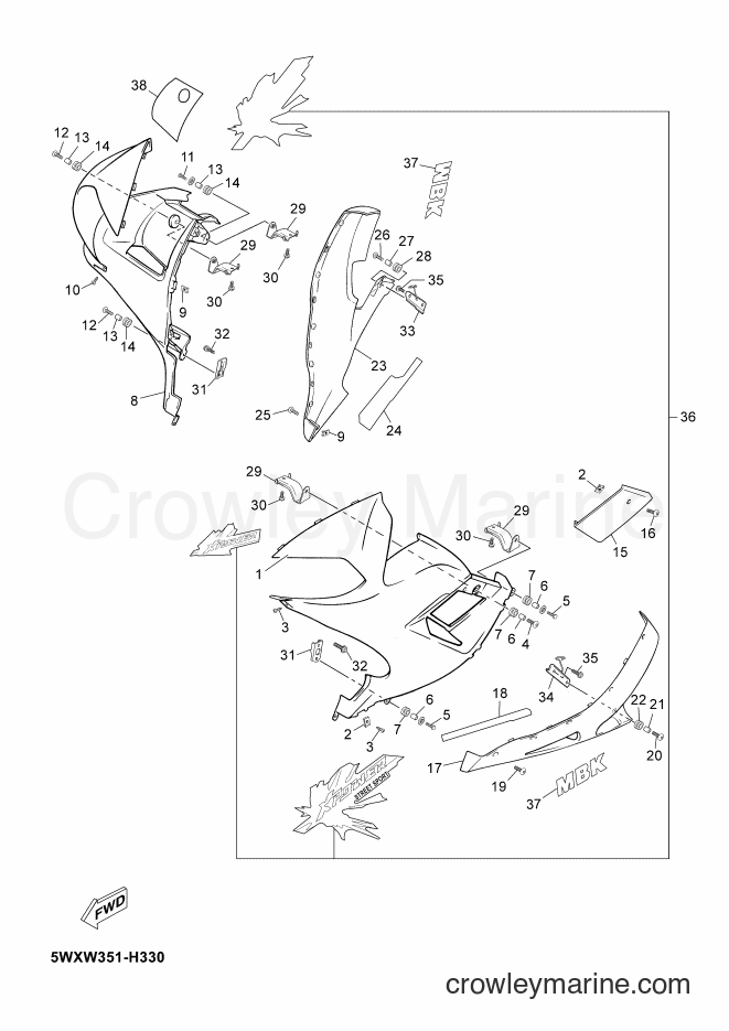 2012 Scooter TZR50 - TZR50 (2AS2) [010] - COWLING 2
