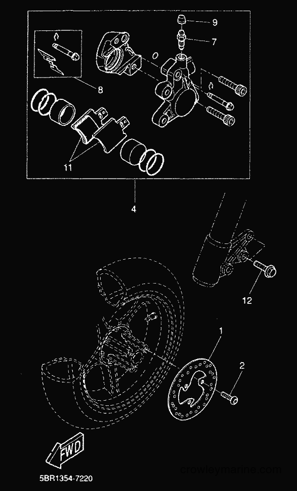 2000 Scooter YQ50 - YQ50 (5HEK) [010] - FRONT BRAKE CALIPER