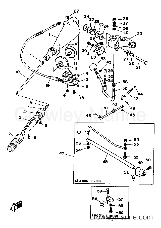 Yamaha Motors 50TLHP - STEERING