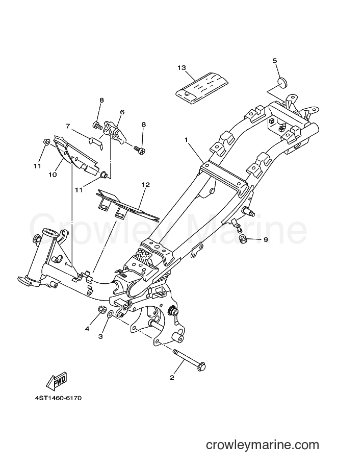 Yamaha Motors T105 (4YS2) [010] - FRAME