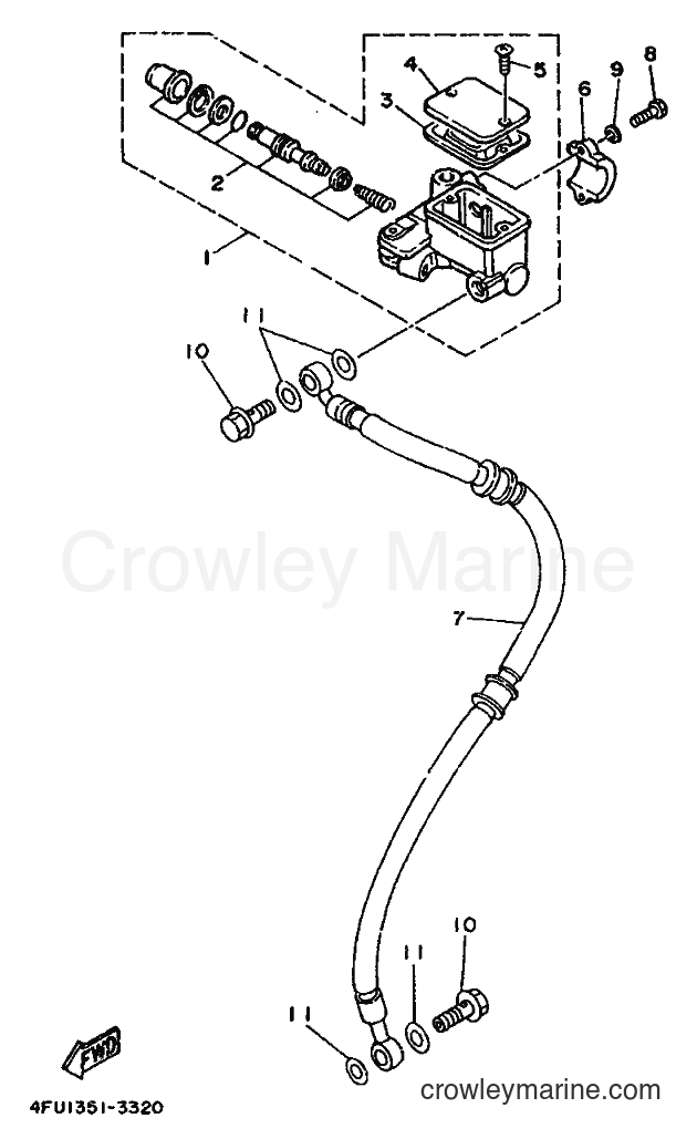 1994 Dirt Bike TDR125 - TDR125 (4GW2) [999] - FRONT MASTER CYLINDER