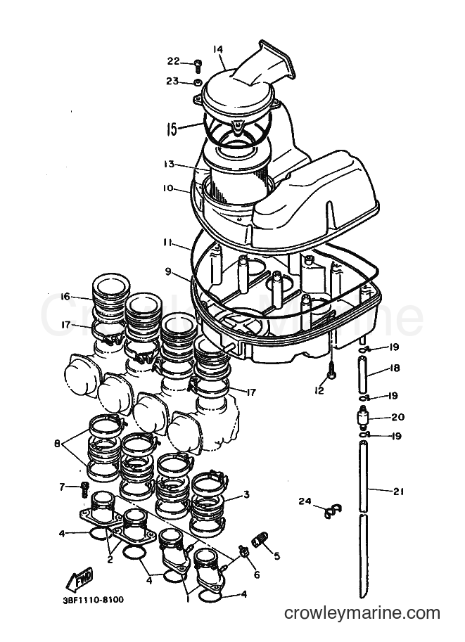 1988 Sport Bike FZR400 - FZR400 (3BF2) [010] - INTAKE