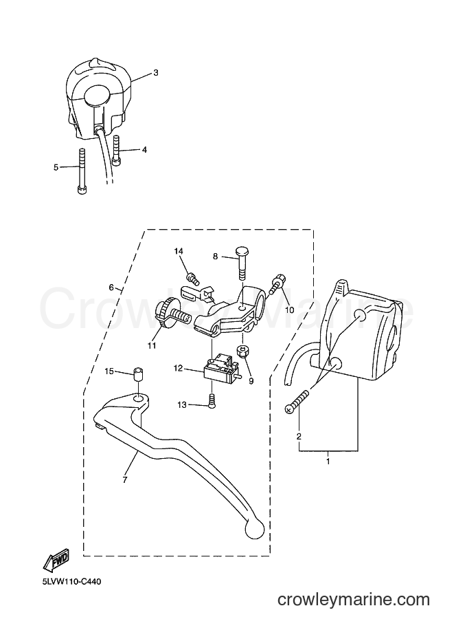 2005 Street Bike FZS1000 - FZS1000 (1C2F) [010] - HANDLE SWITCH & LEVER