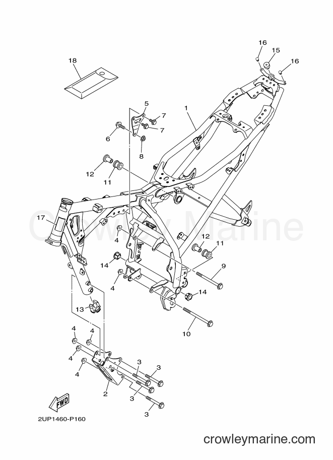 2016 Street Bike FZN150 - FZN150 (2UP2) [010] - FRAME